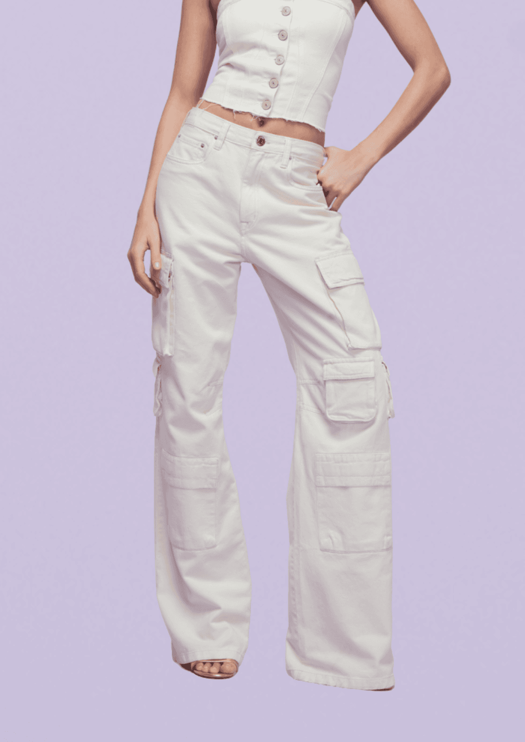 Pantalón Cargo blanco s