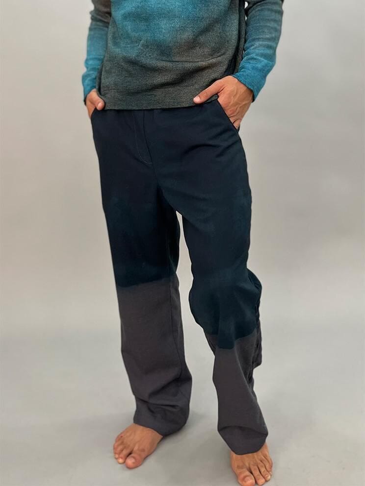 Pantalon Alquimia petroleo m/l