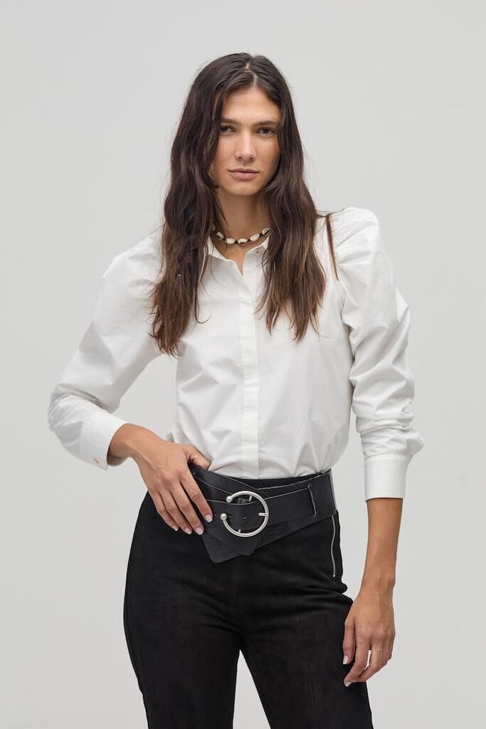 Camisa Lola en Algodon - Blanco blanco xs