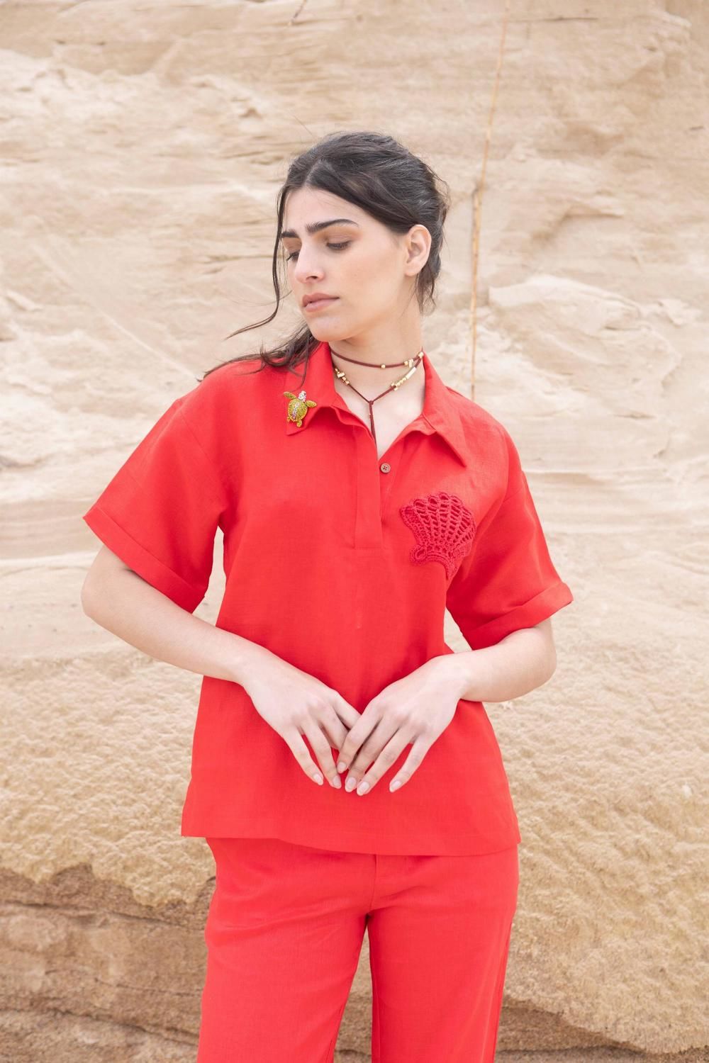 Blusa Mar rojo l