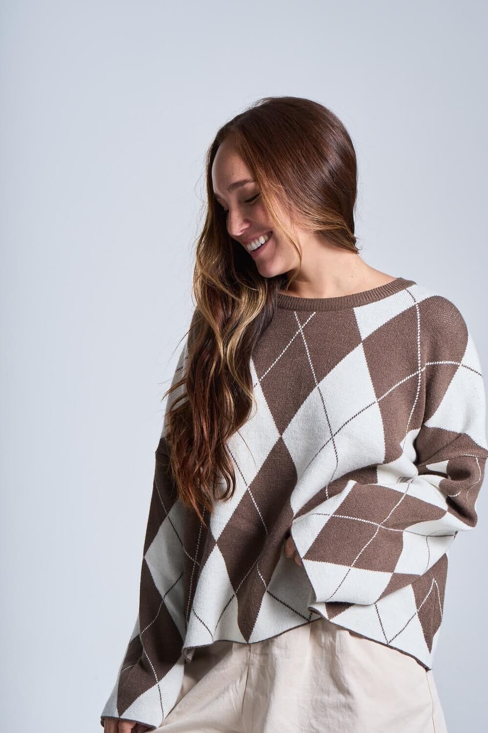 Sweater Rombos marron talle unico