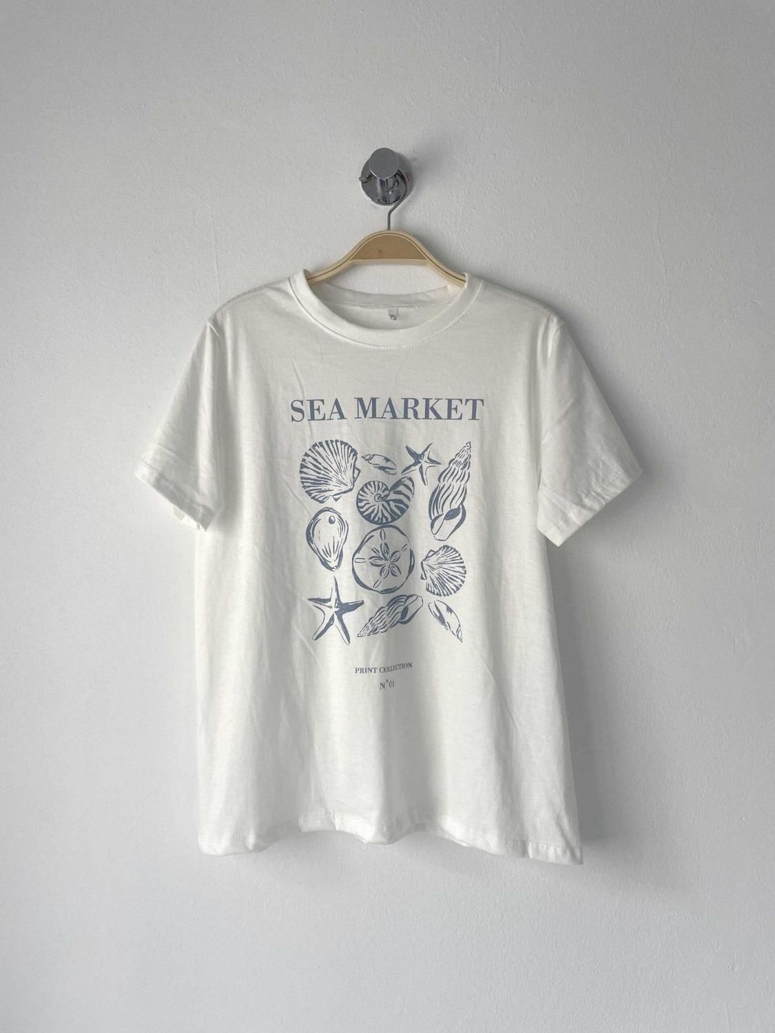 Remera SEA MARKET blanco s/m