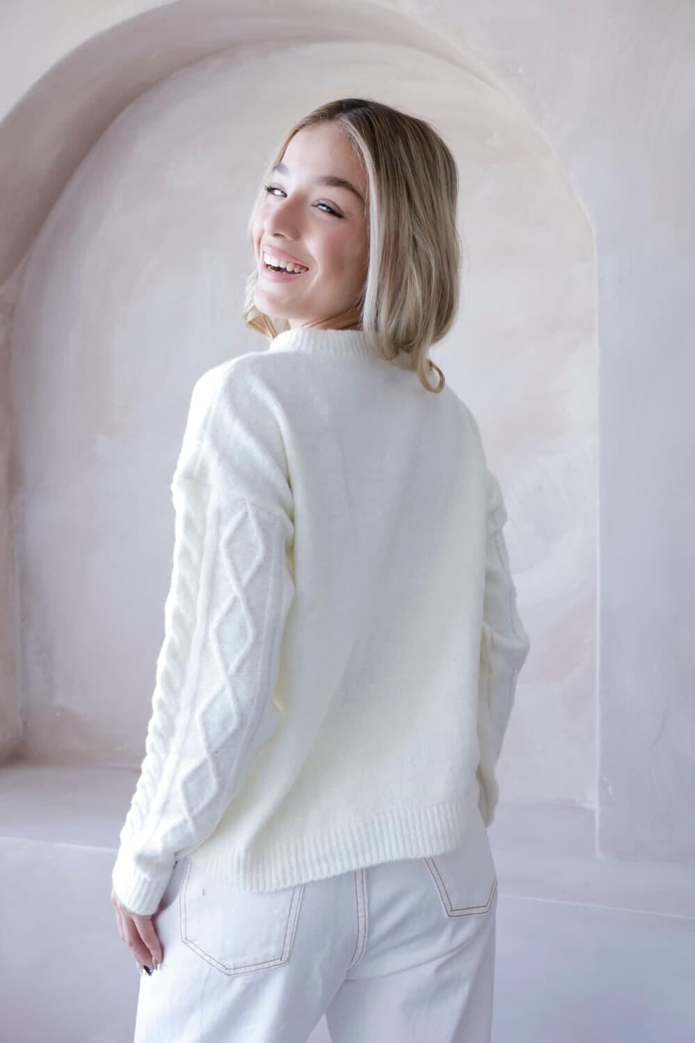 Sweater Serena crudo talle unico
