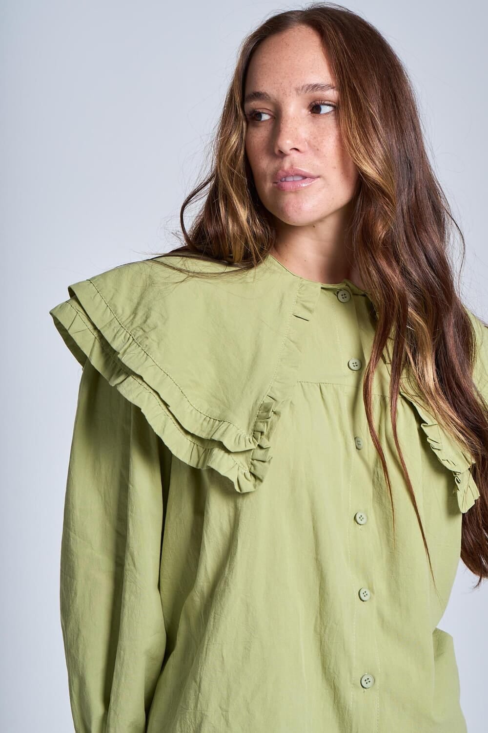Camisa Marga verde lima talle unico