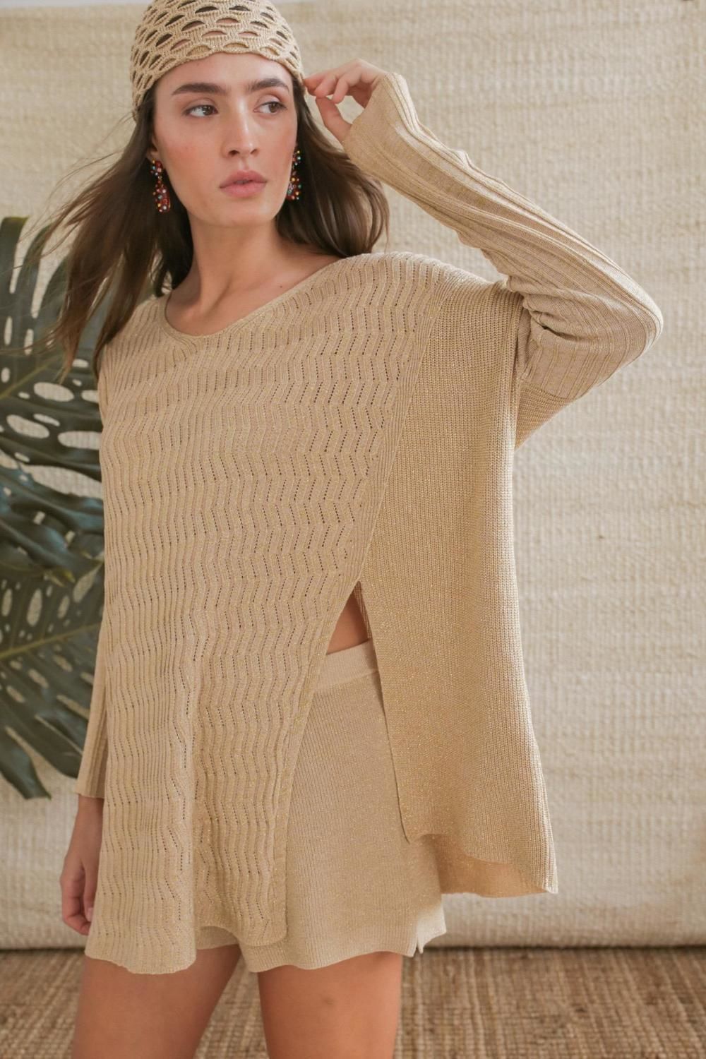 Poncho Bron FW24 dorado talle unico