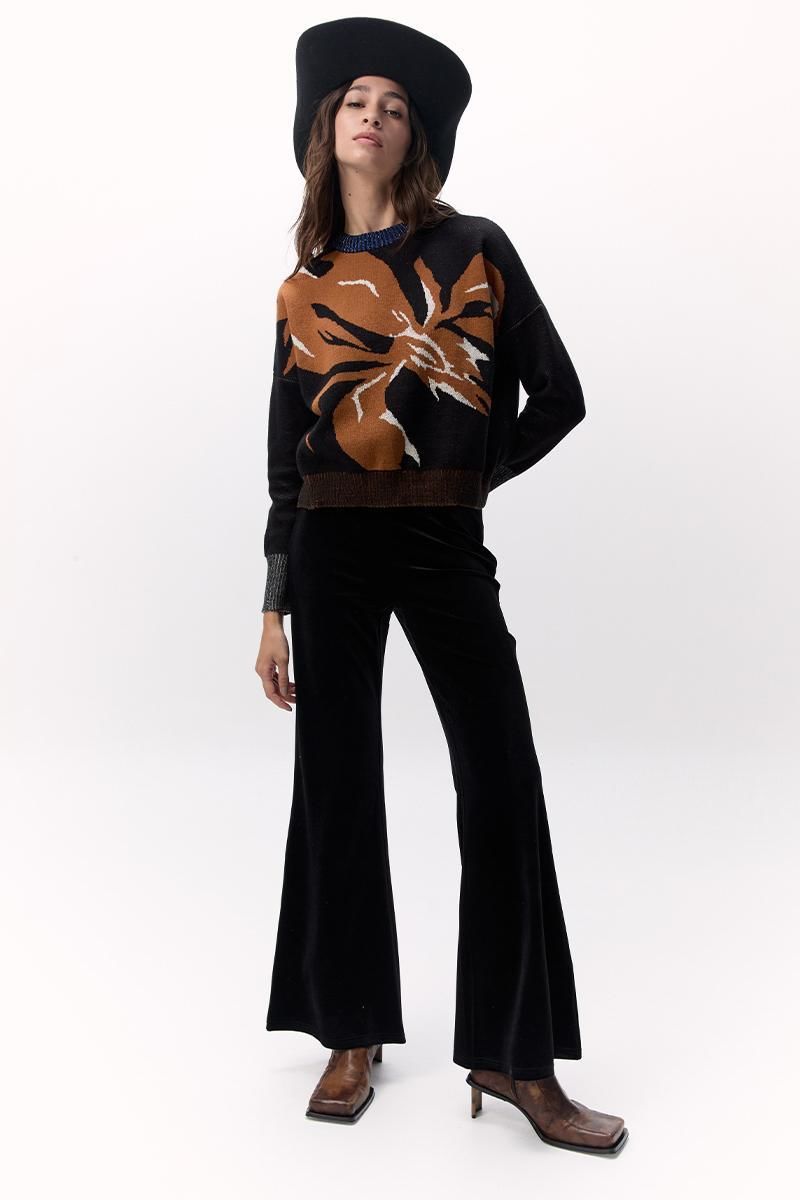 Sweater Midnight Orchid camel s