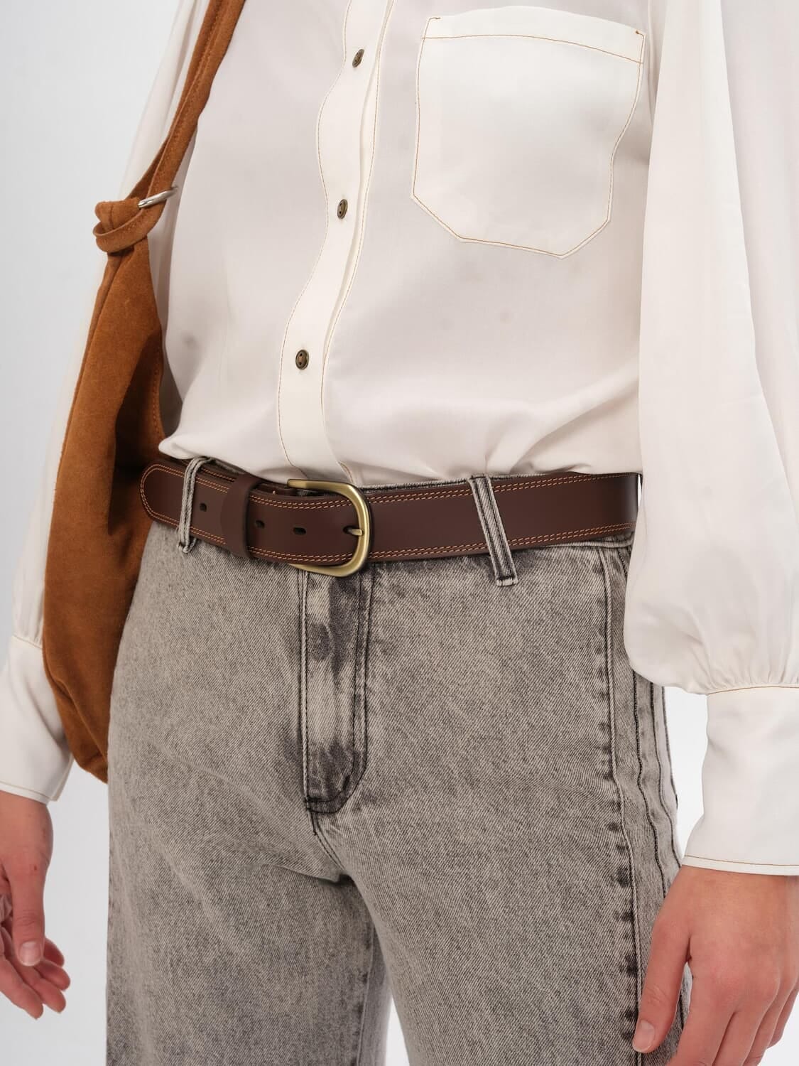 Cinturon Classical marron 90