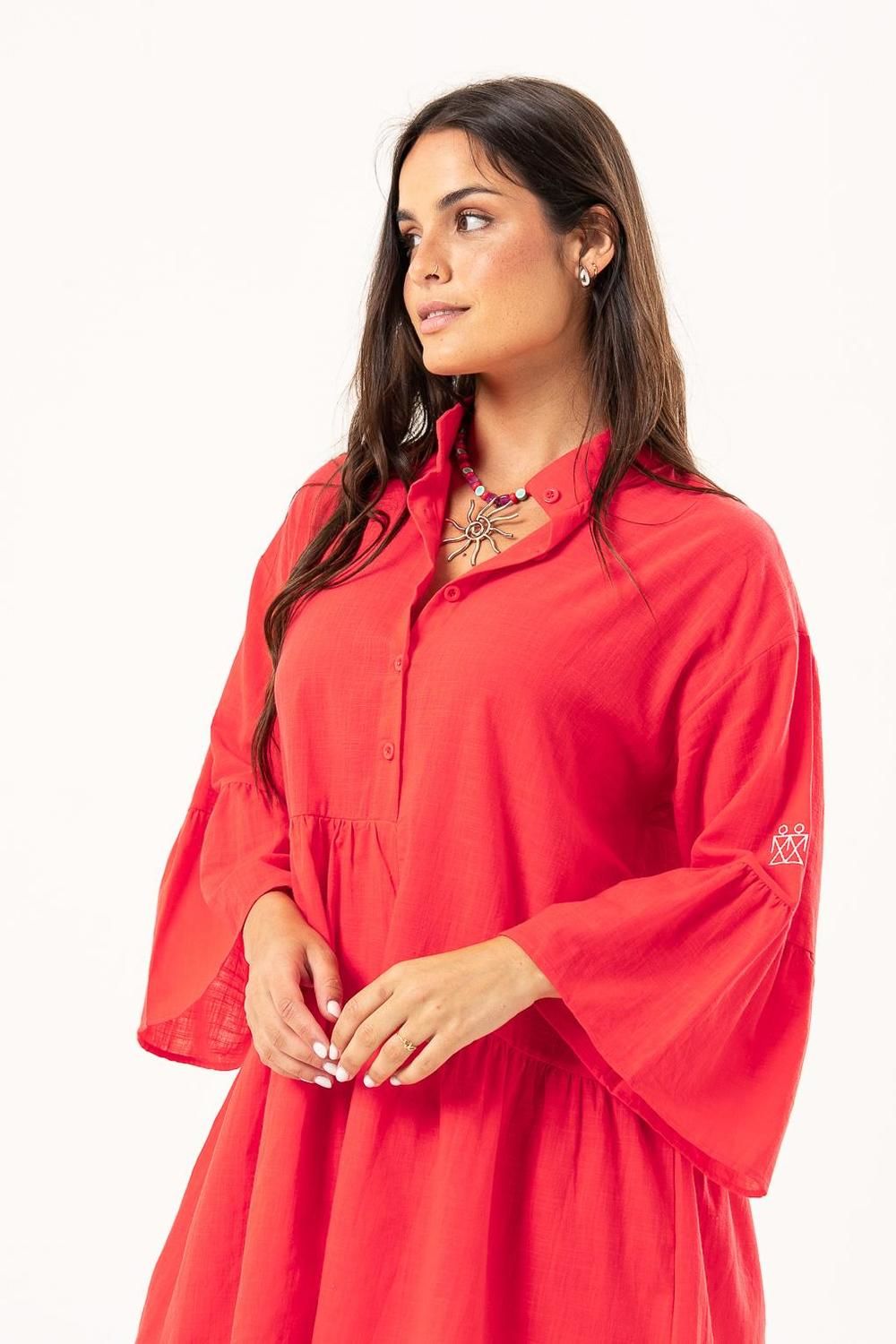 Vestido Tulum rojo talle unico