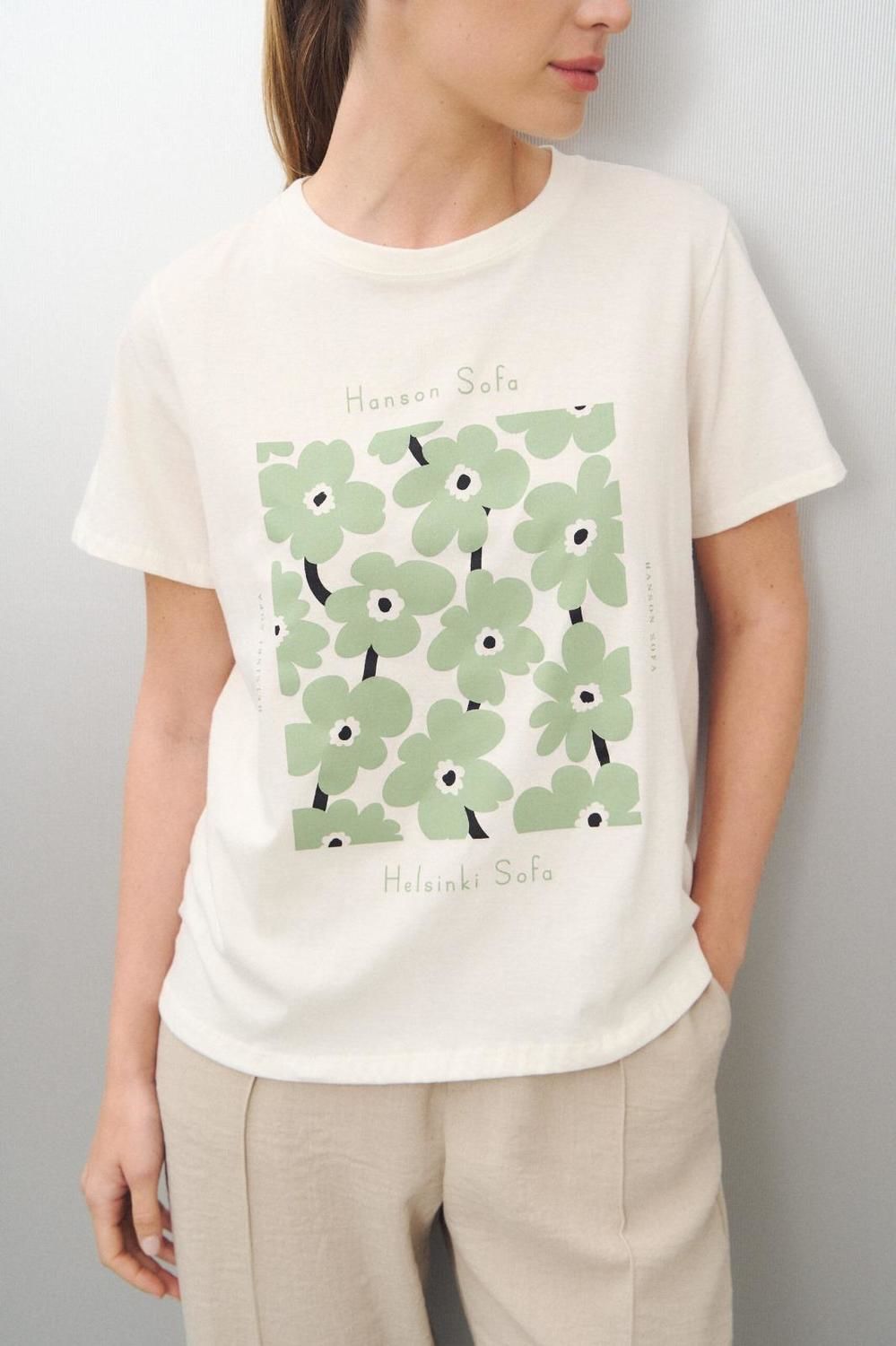 Remera FLOWER blanco l/xl