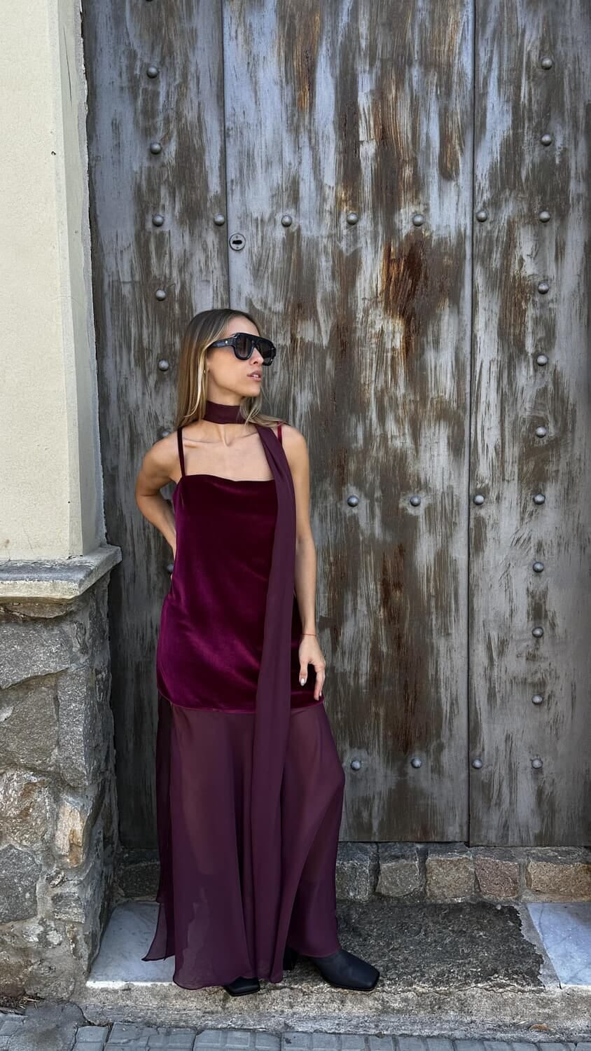 Vestido Martini bordo xs