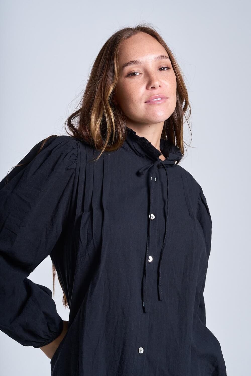 Camisa Tanna negro talle unico