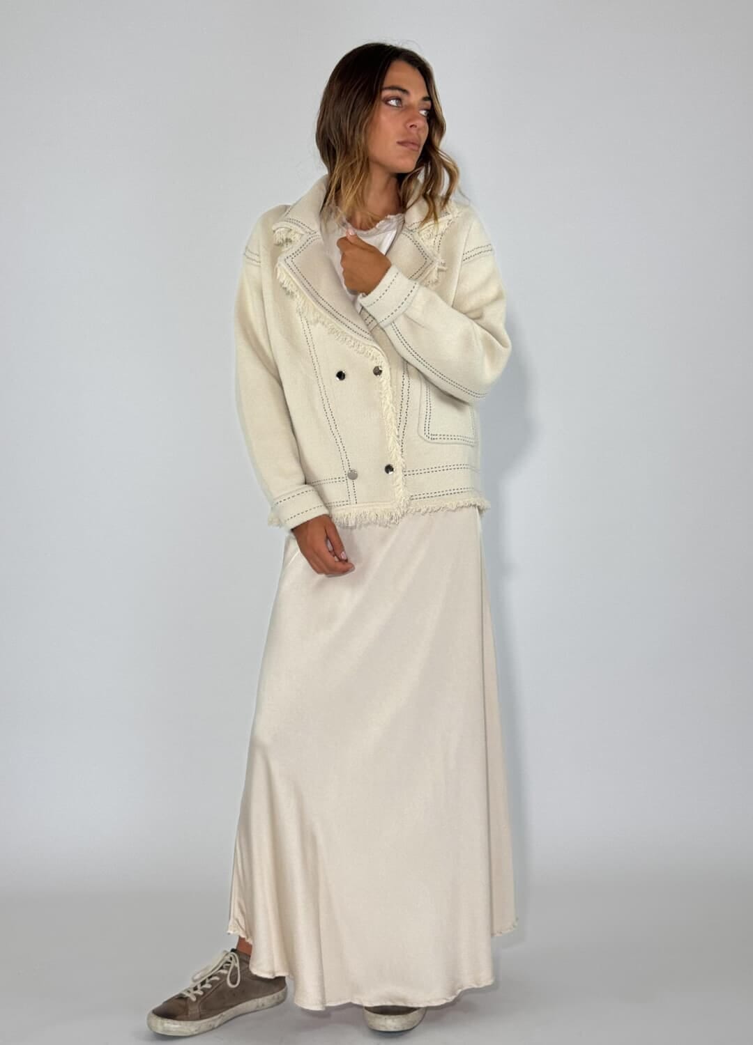CHAQUETA REGINA crudo talle unico