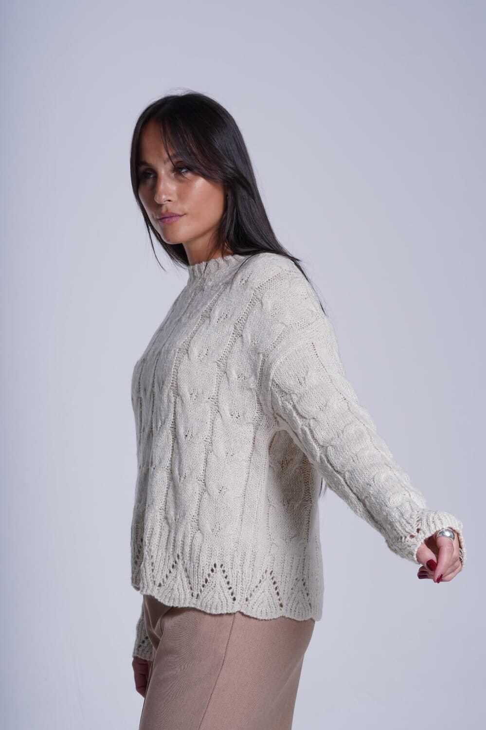 Sweater Brisa beige talle unico