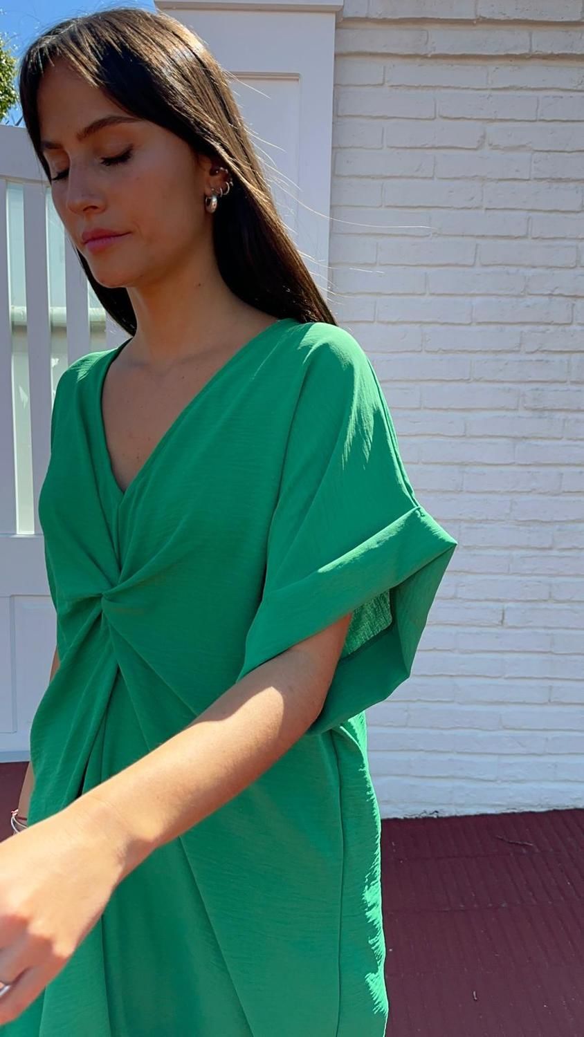 Vestido Megan verde talle unico