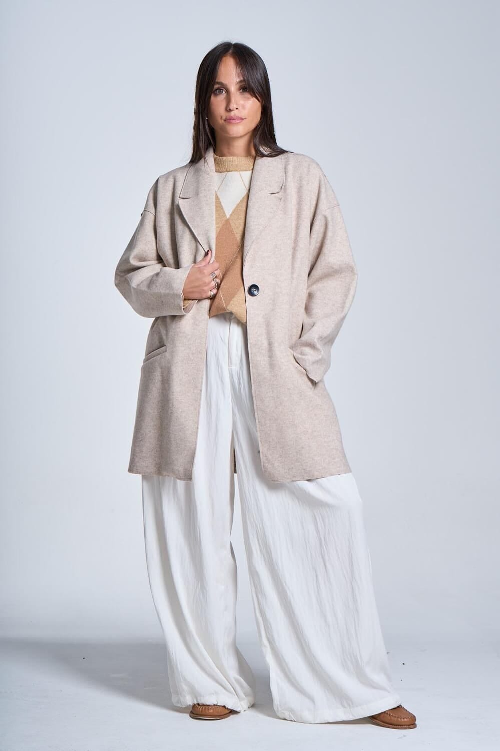 Tapado Londres beige talle unico