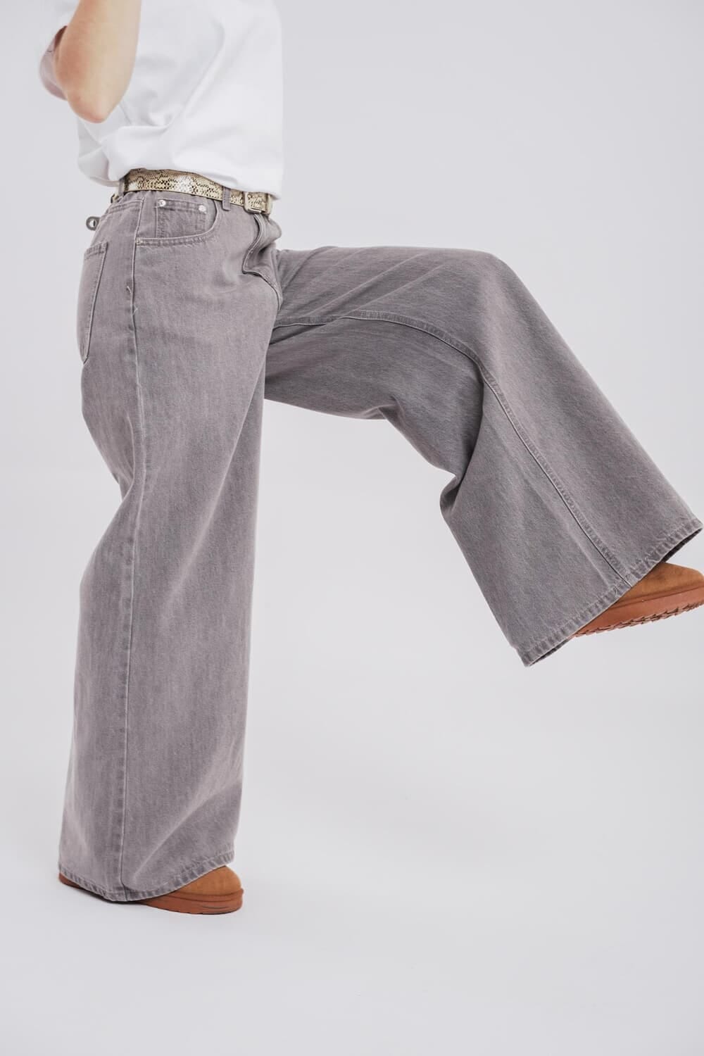 Jean ancho kina gris s