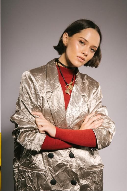Blazer Agus plateado talle unico