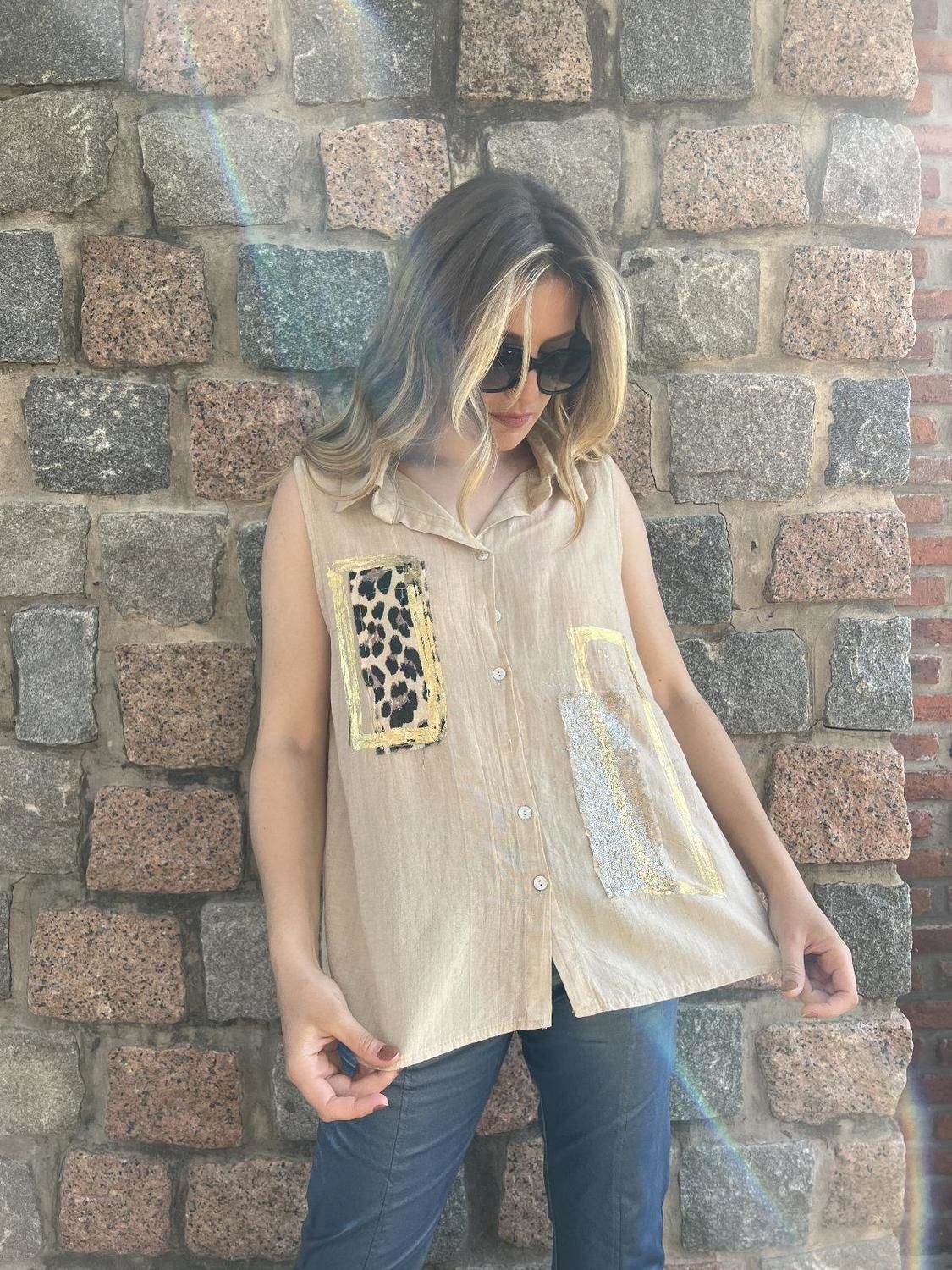 Remera Animal Beige beige talle unico