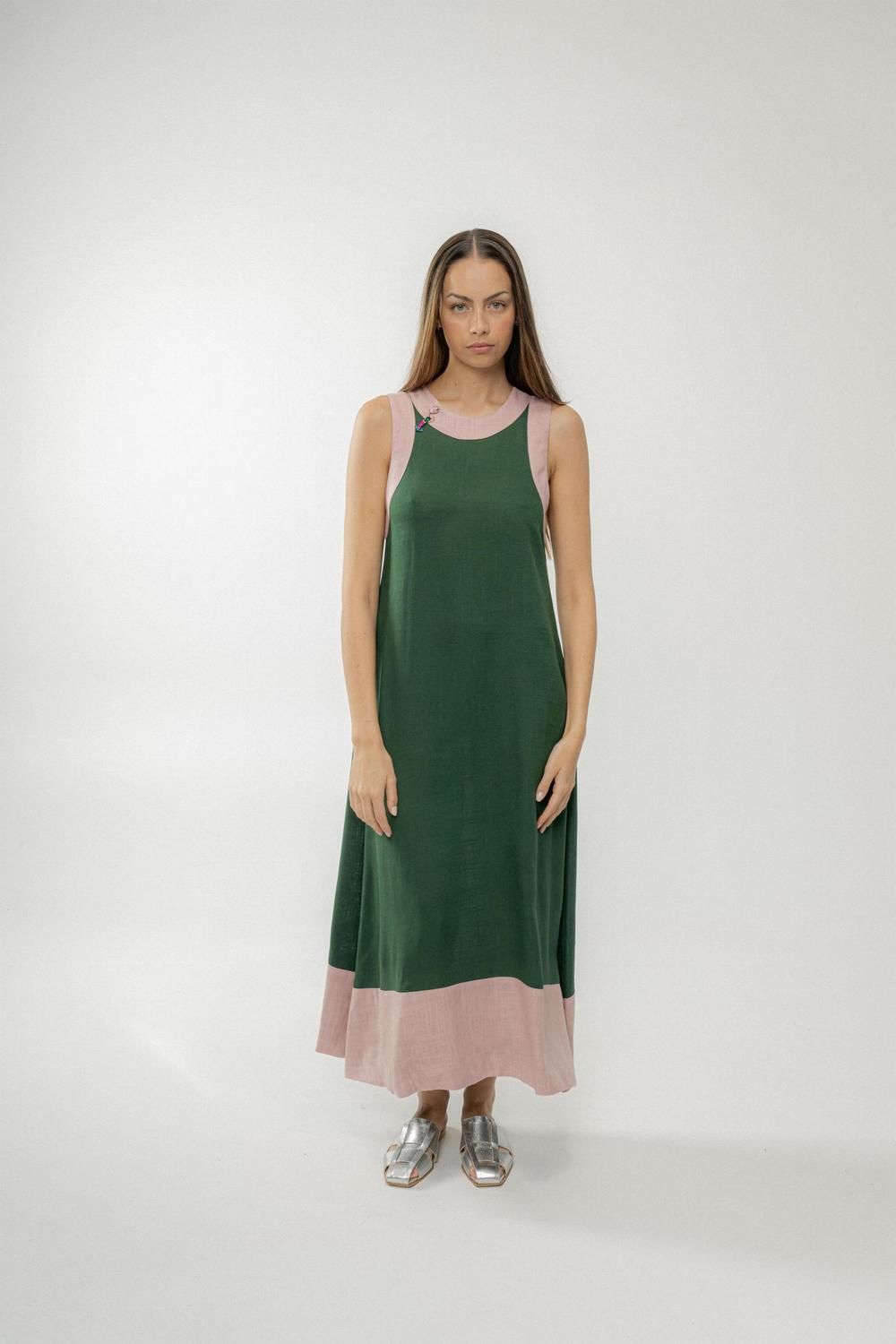 Vestido Acai Long verde m