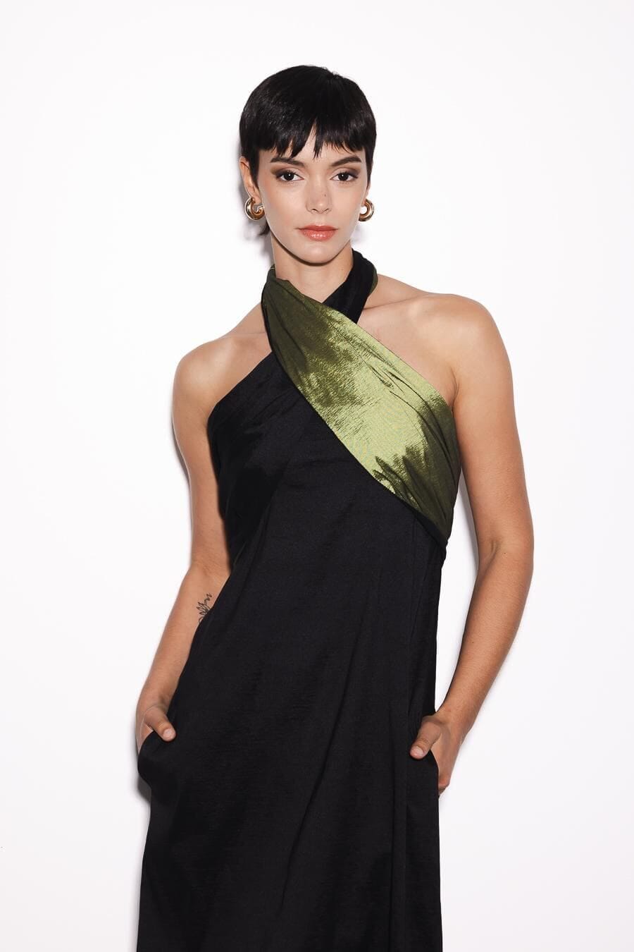 Vestido Cork negro talle unico