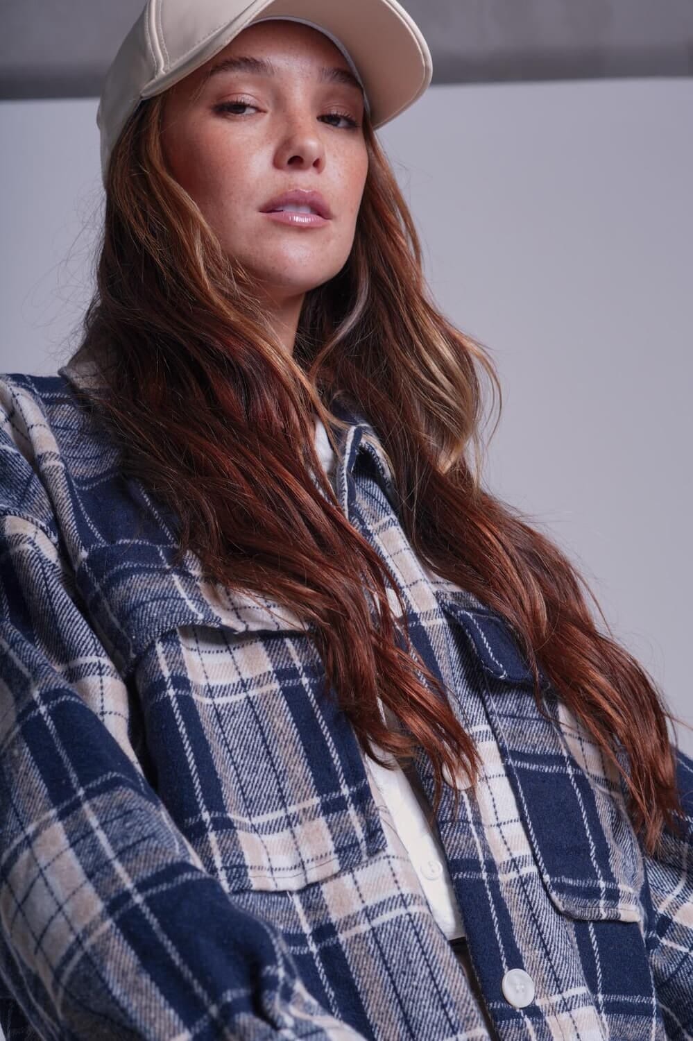 Sobrecamisa Tartan azul talle unico