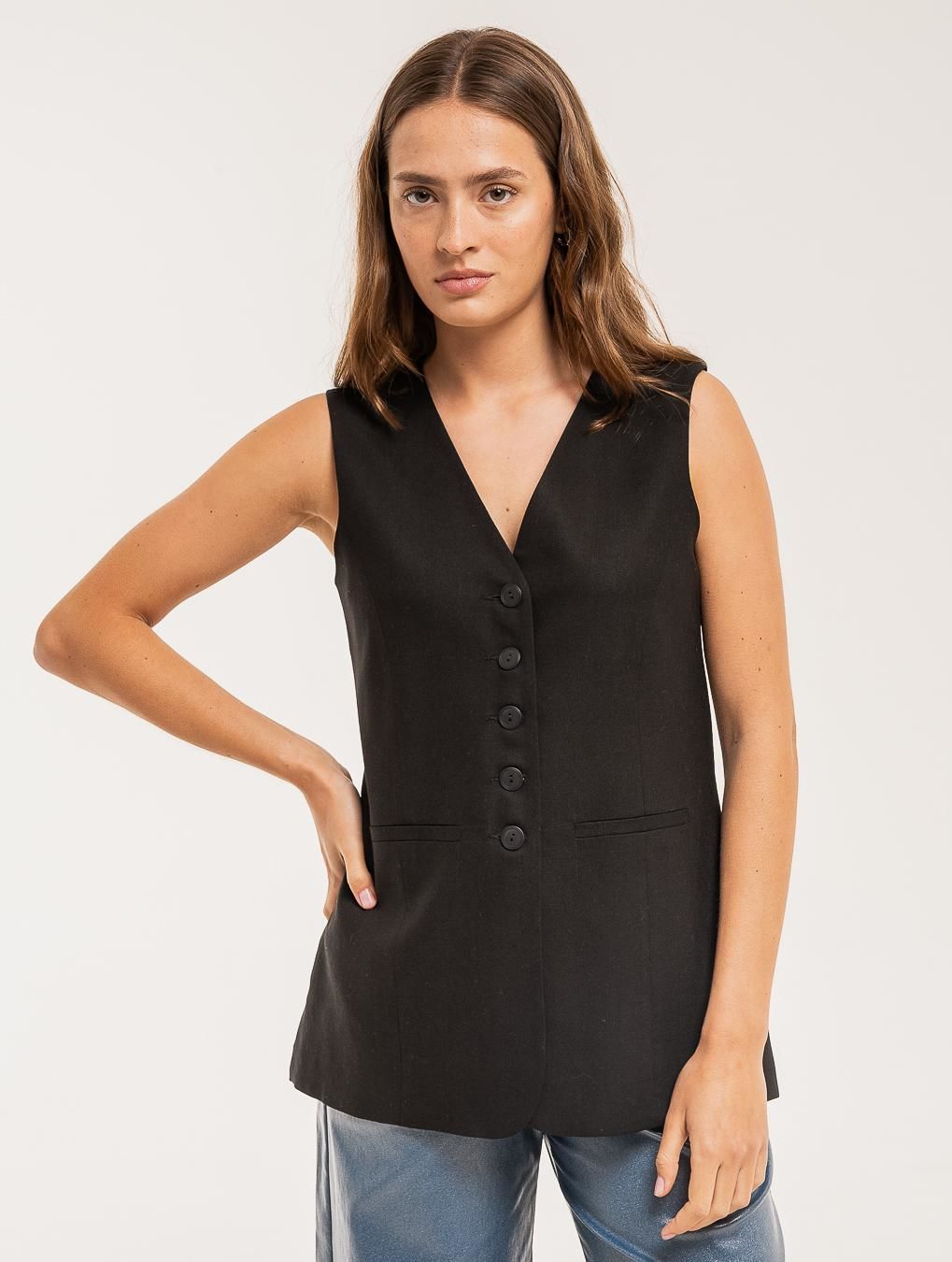 Chaleco Angela negro s/m