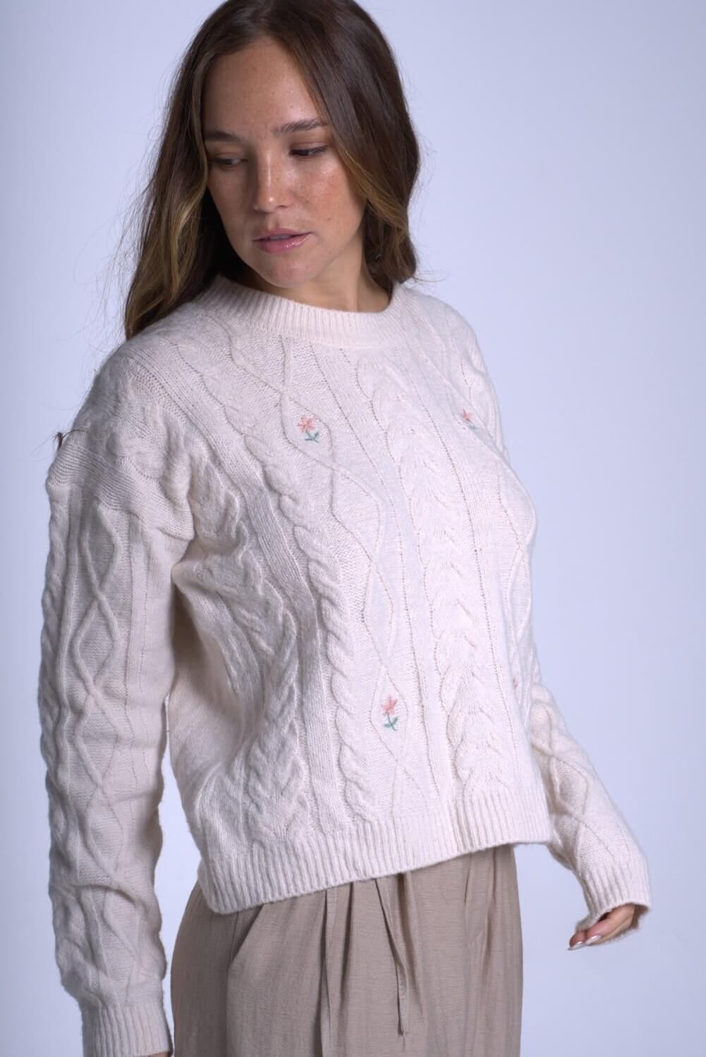 Sweater Serena beige talle unico