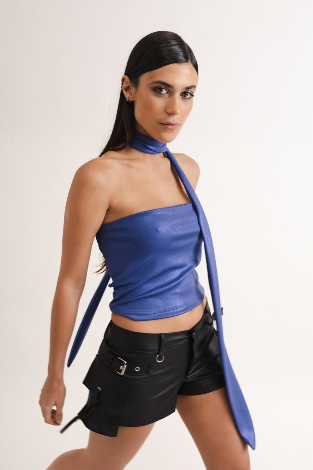 Top Choker azul m