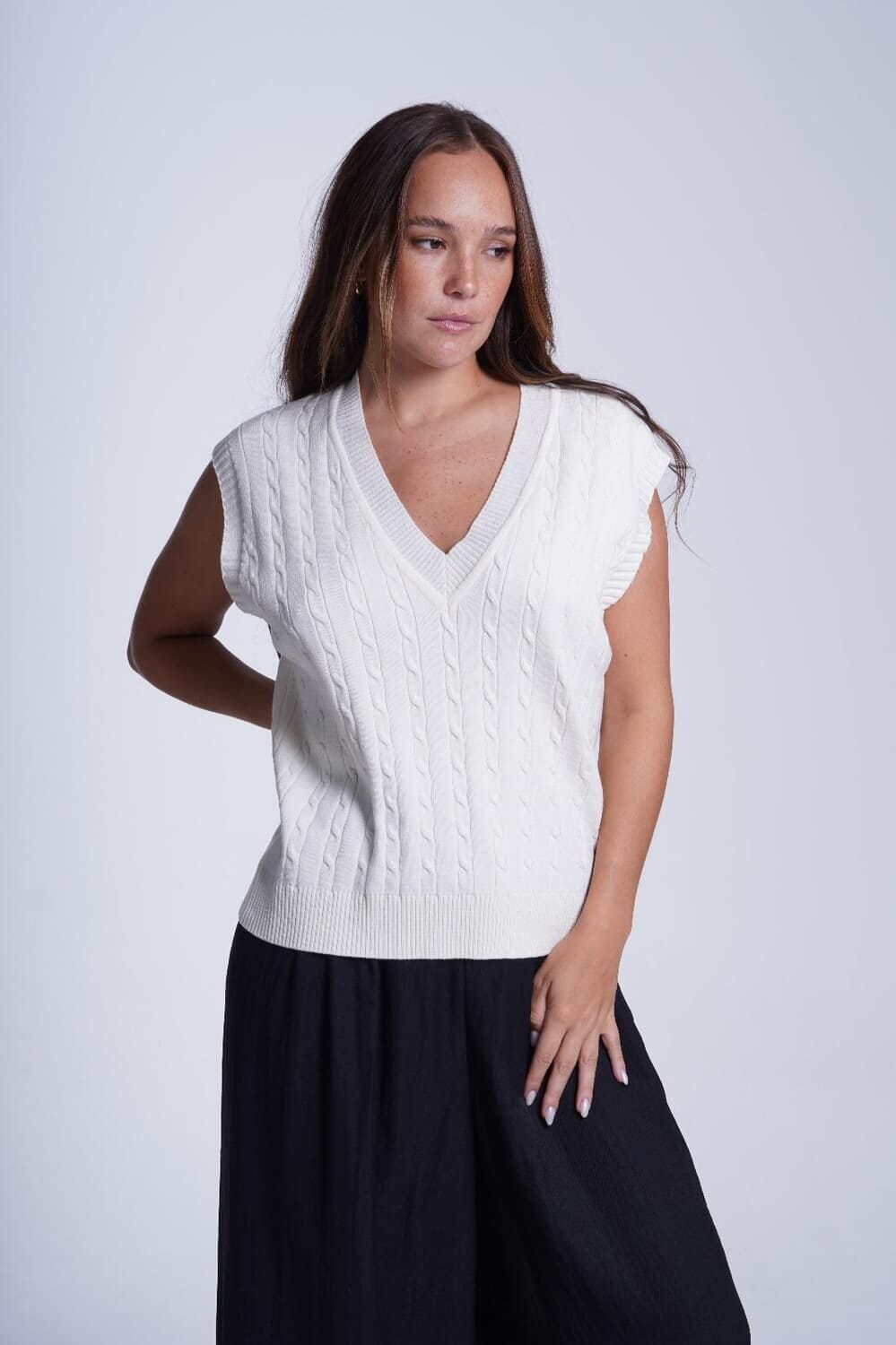 Chaleco Oxford crudo talle unico