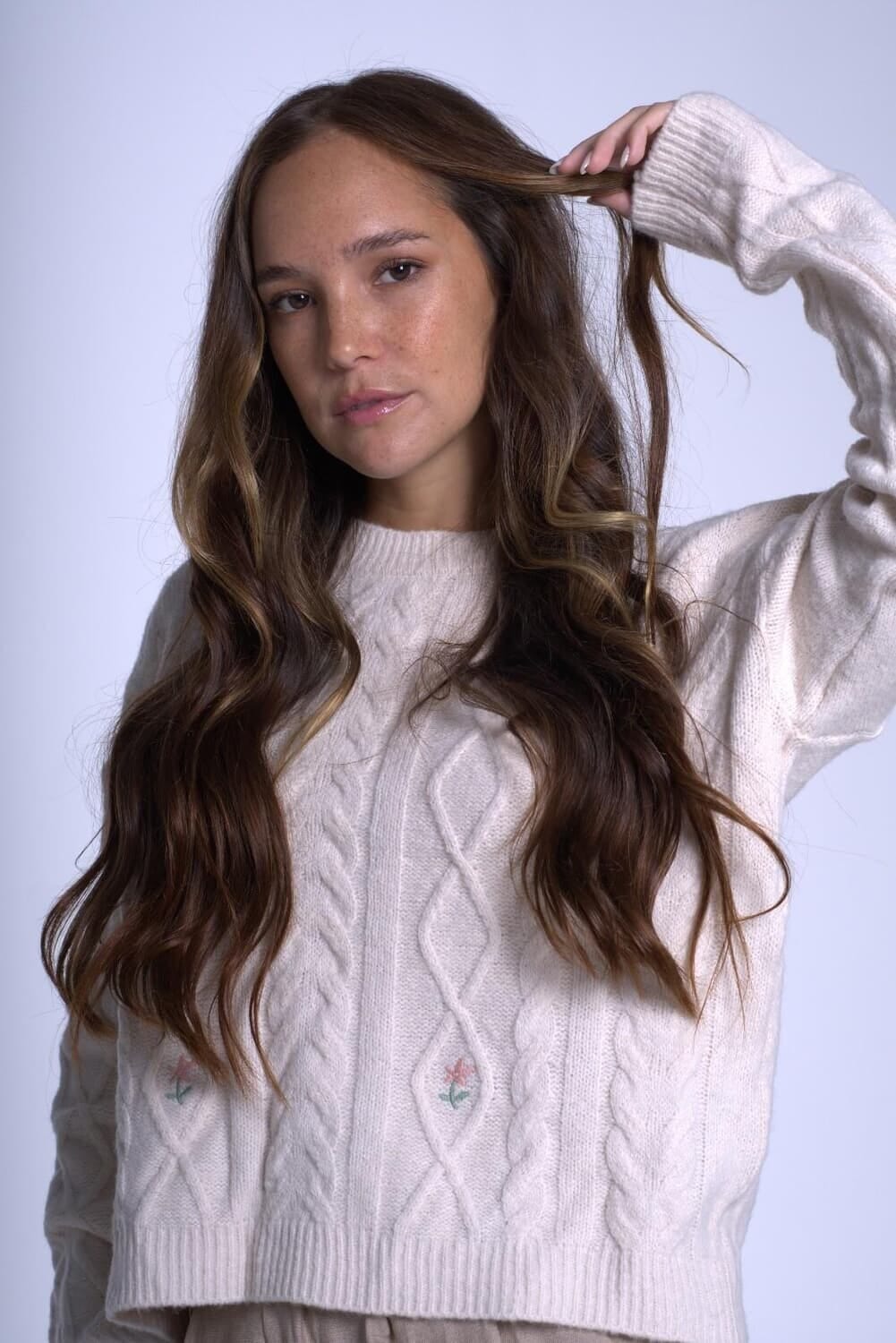 Sweater Serena beige talle unico