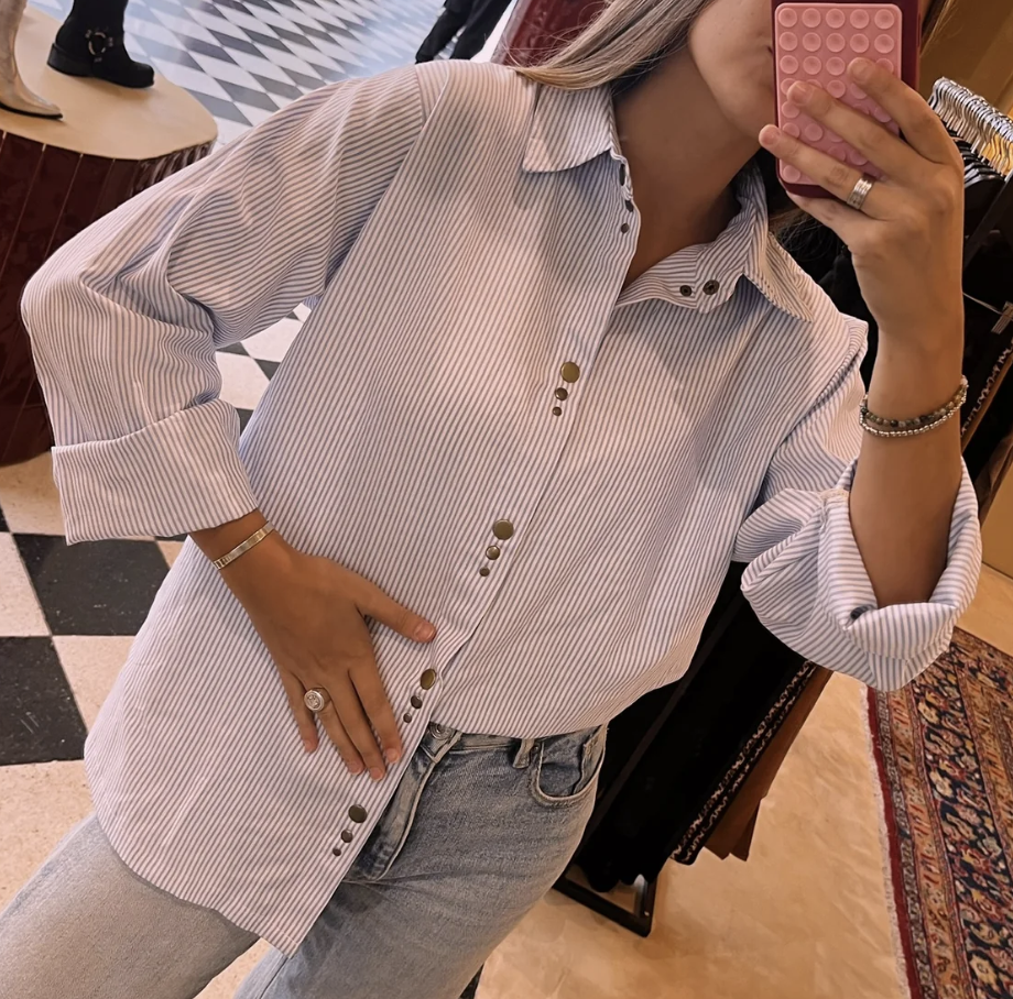 camisa tierra blanco s