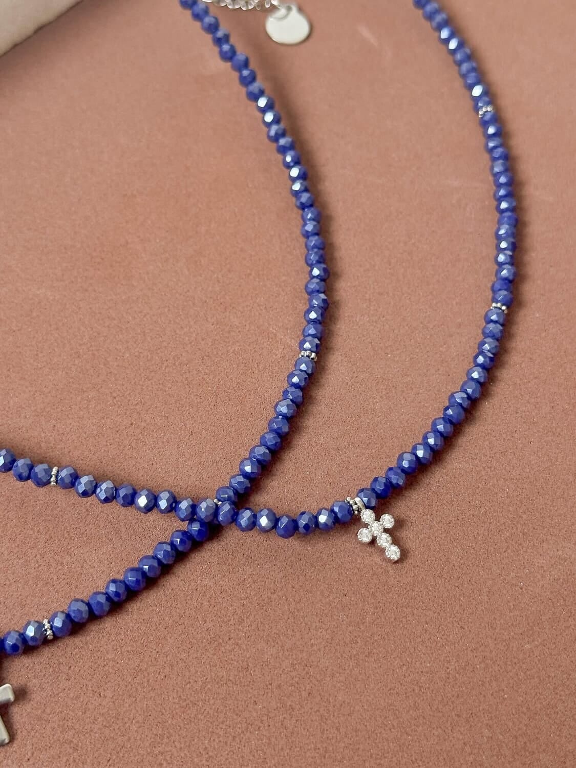 Collar Órbita azul bolita n/a