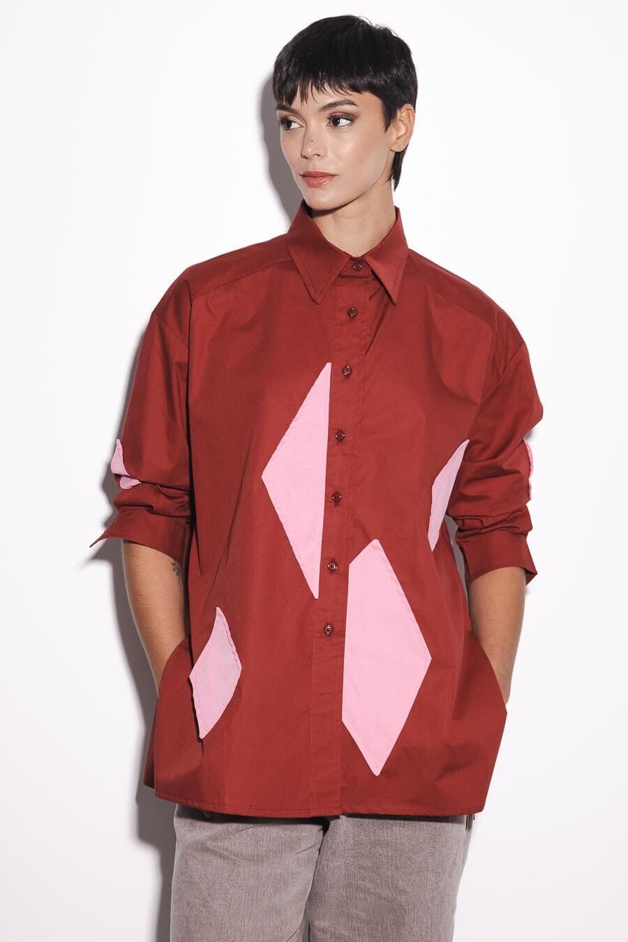 Camisa Daphne bordo talle unico