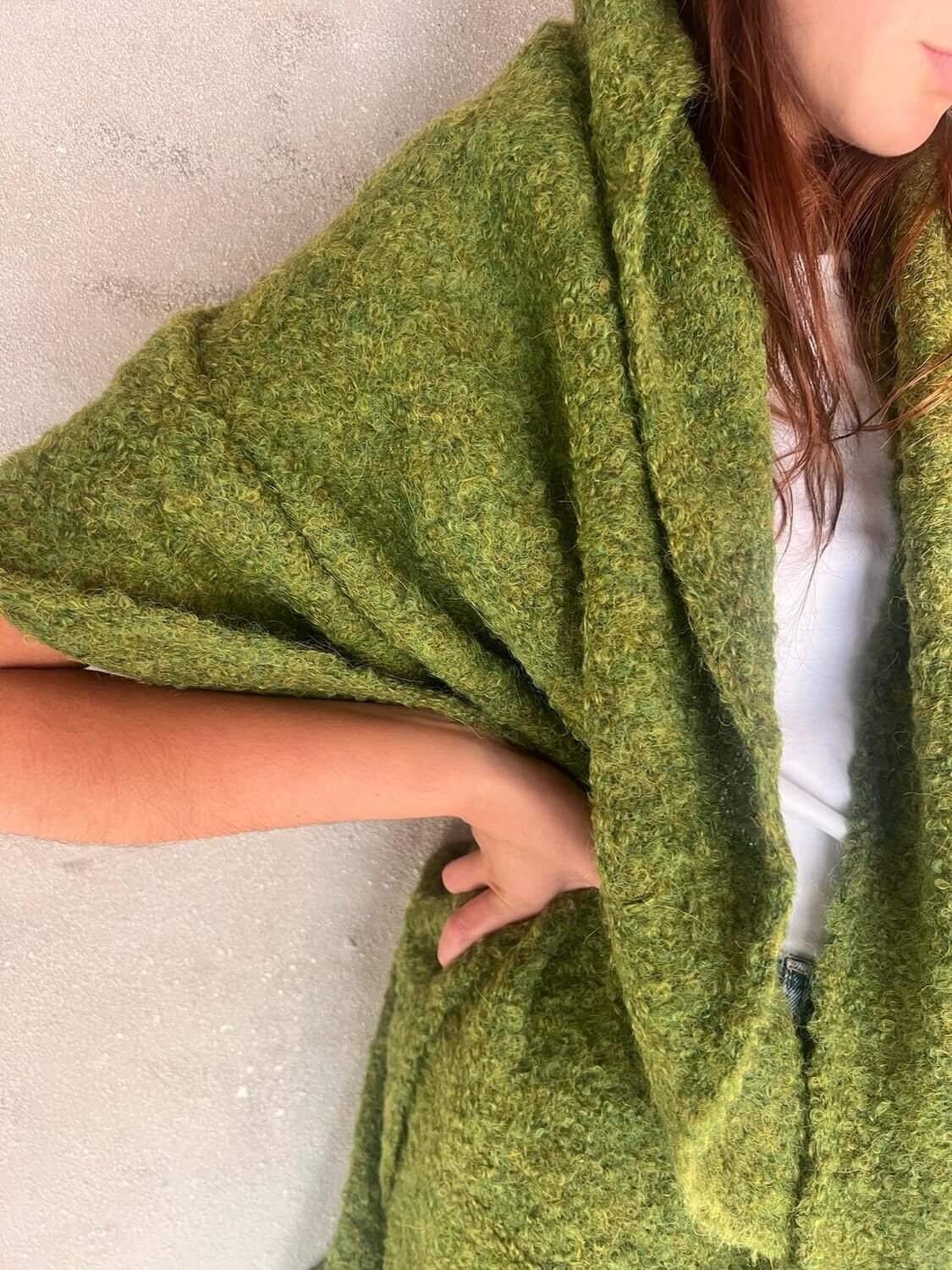 Bufanda Shawl verde talle unico