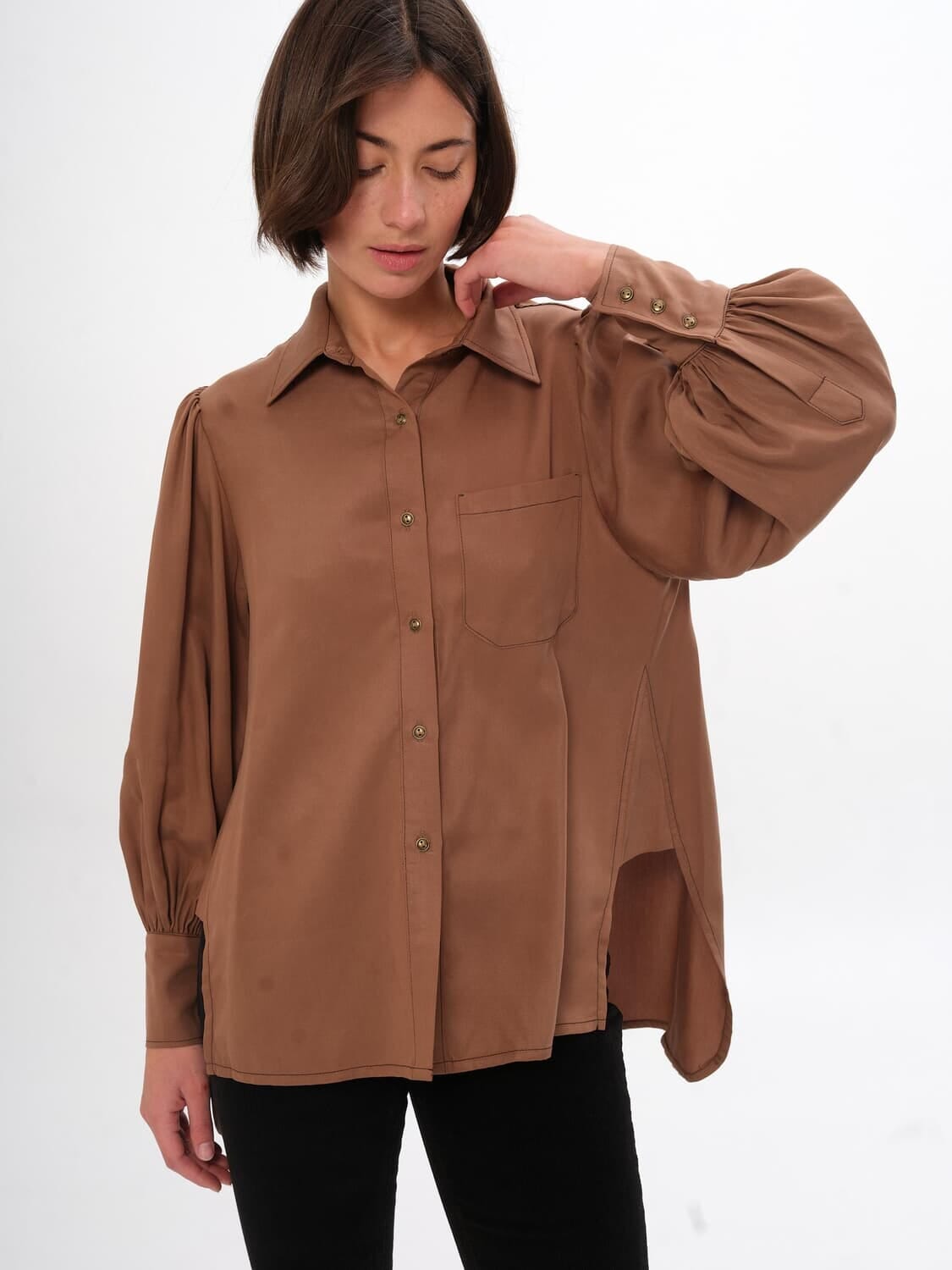 Camisa Twist marron s