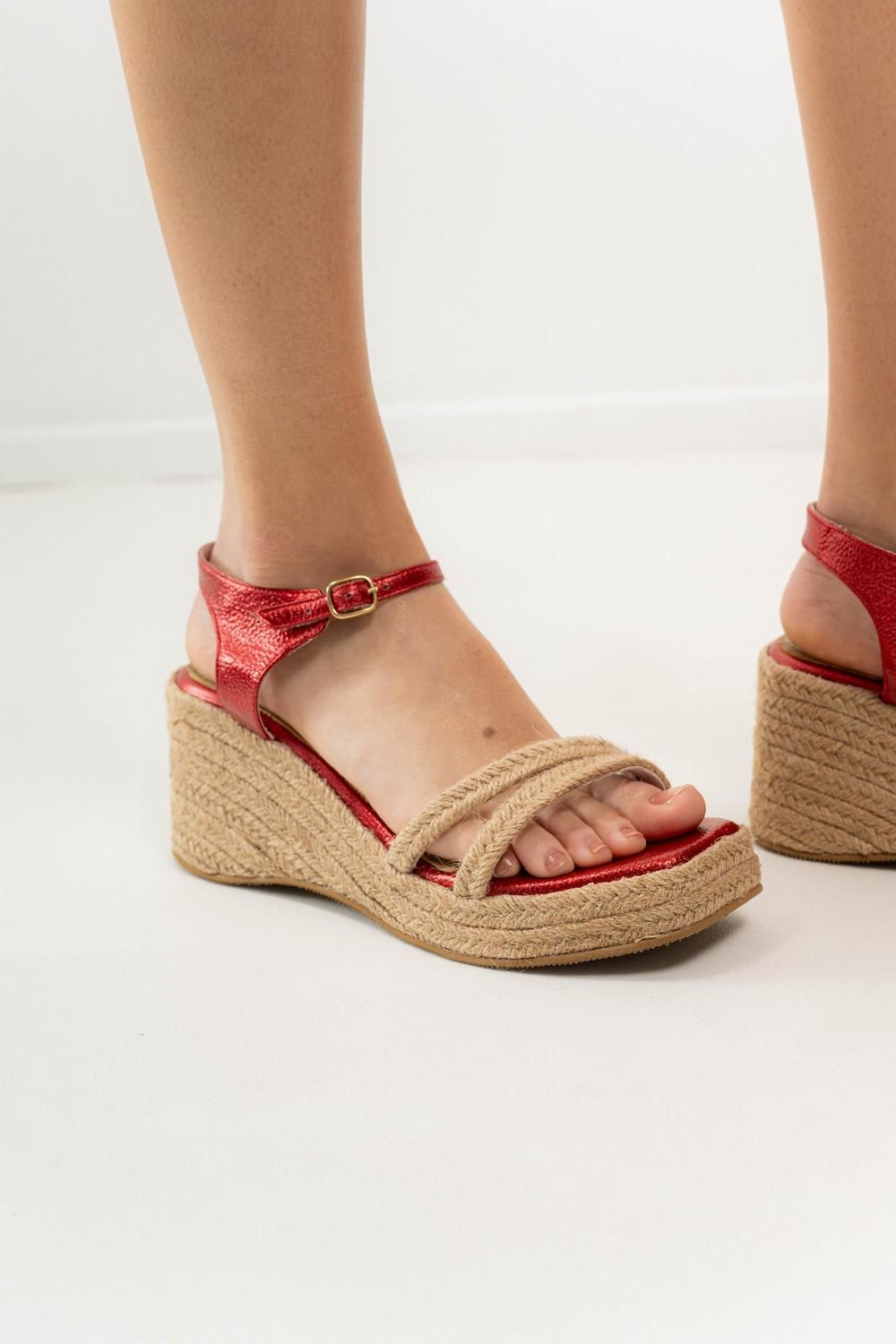 Sandalias Taco Stand rojo 35