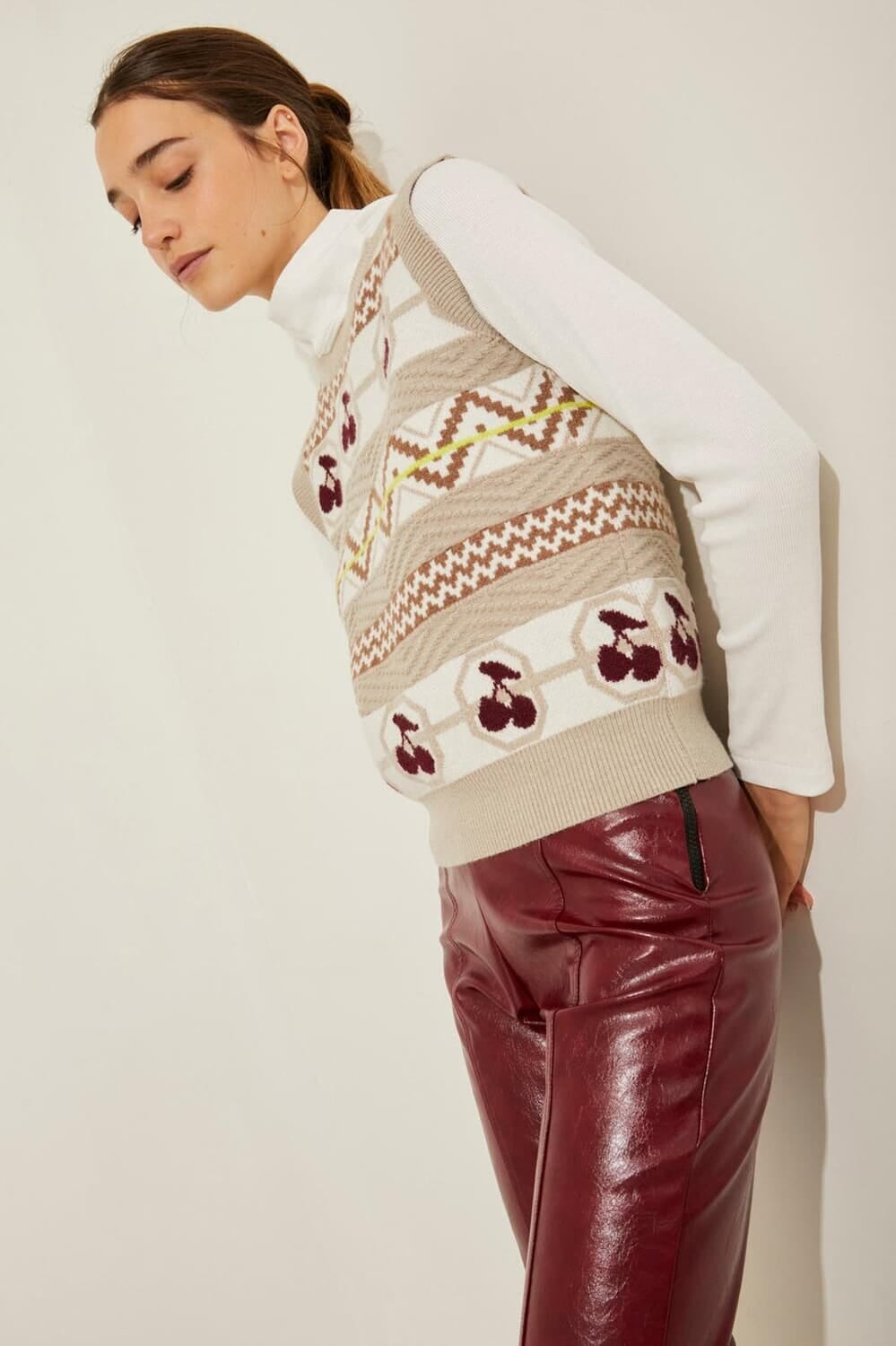 Chaleco Cherry beige s