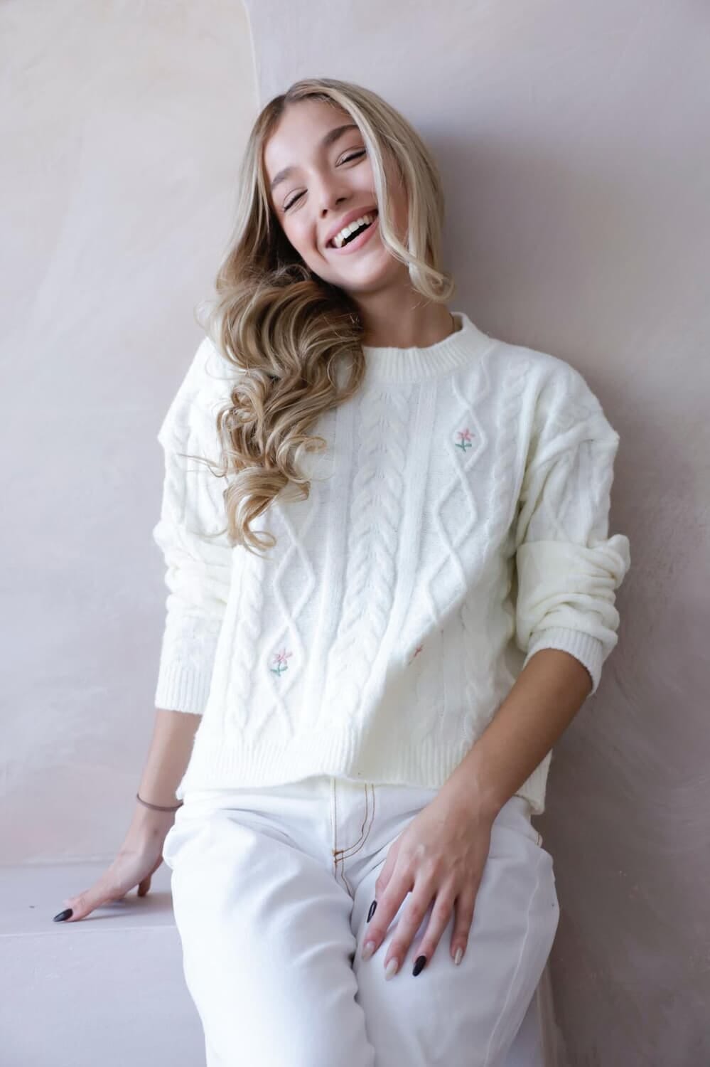 Sweater Serena crudo talle unico