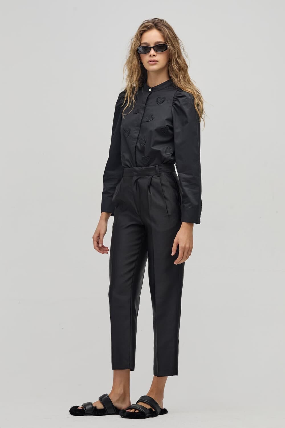 Pantalon Rome en Taffeta - Negro negro xs