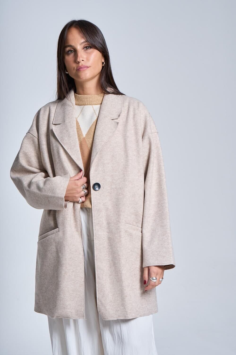 Tapado Londres beige talle unico