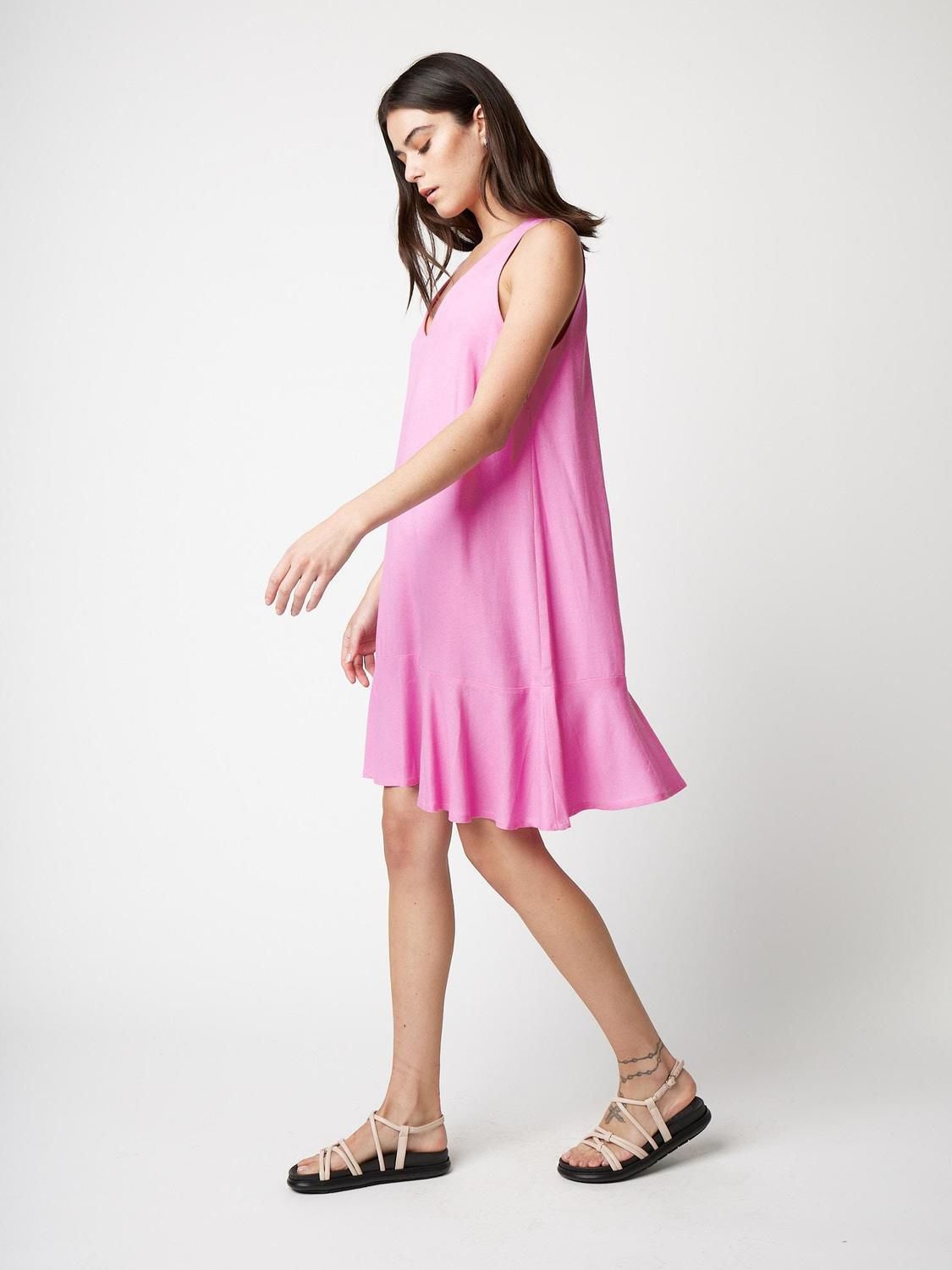 Vestido VENUS rosado chicle m/l