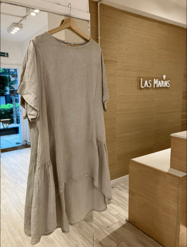 Vestido Pienza beige talle unico