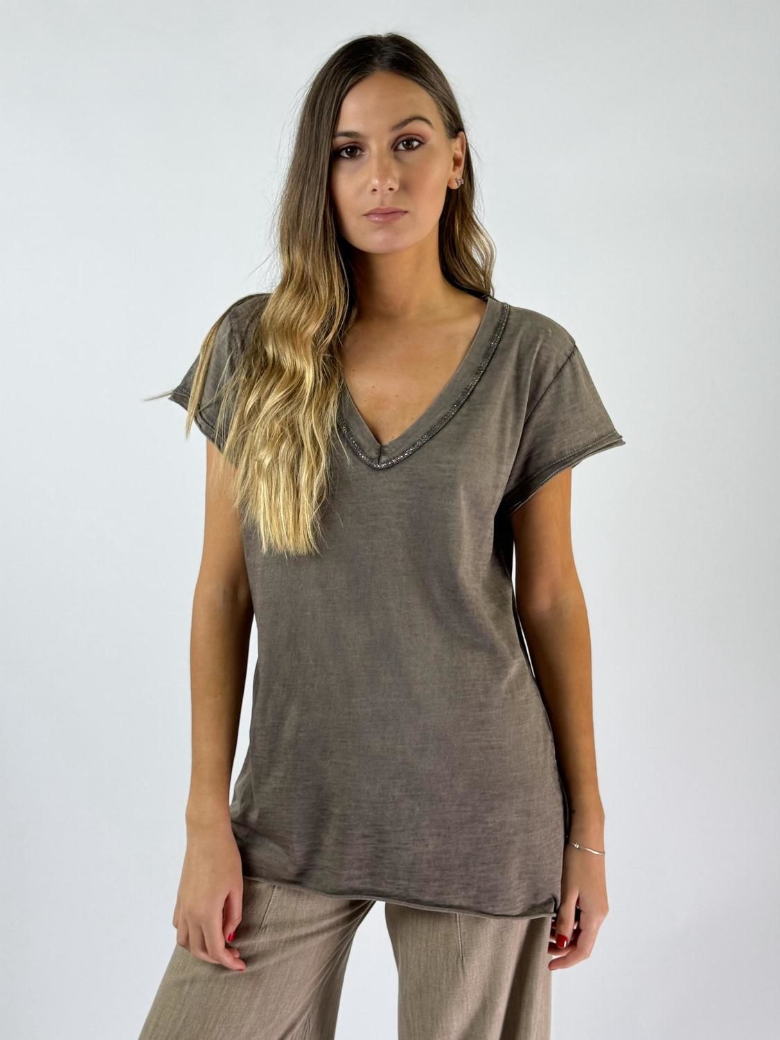 REMERA ARYAN marron l/xl