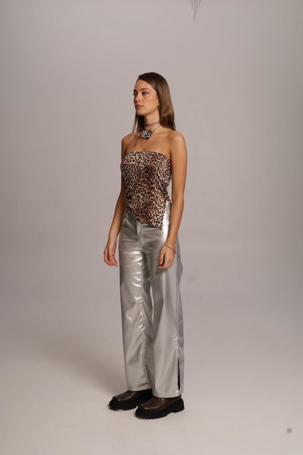 Pantalon Plata plateado 2