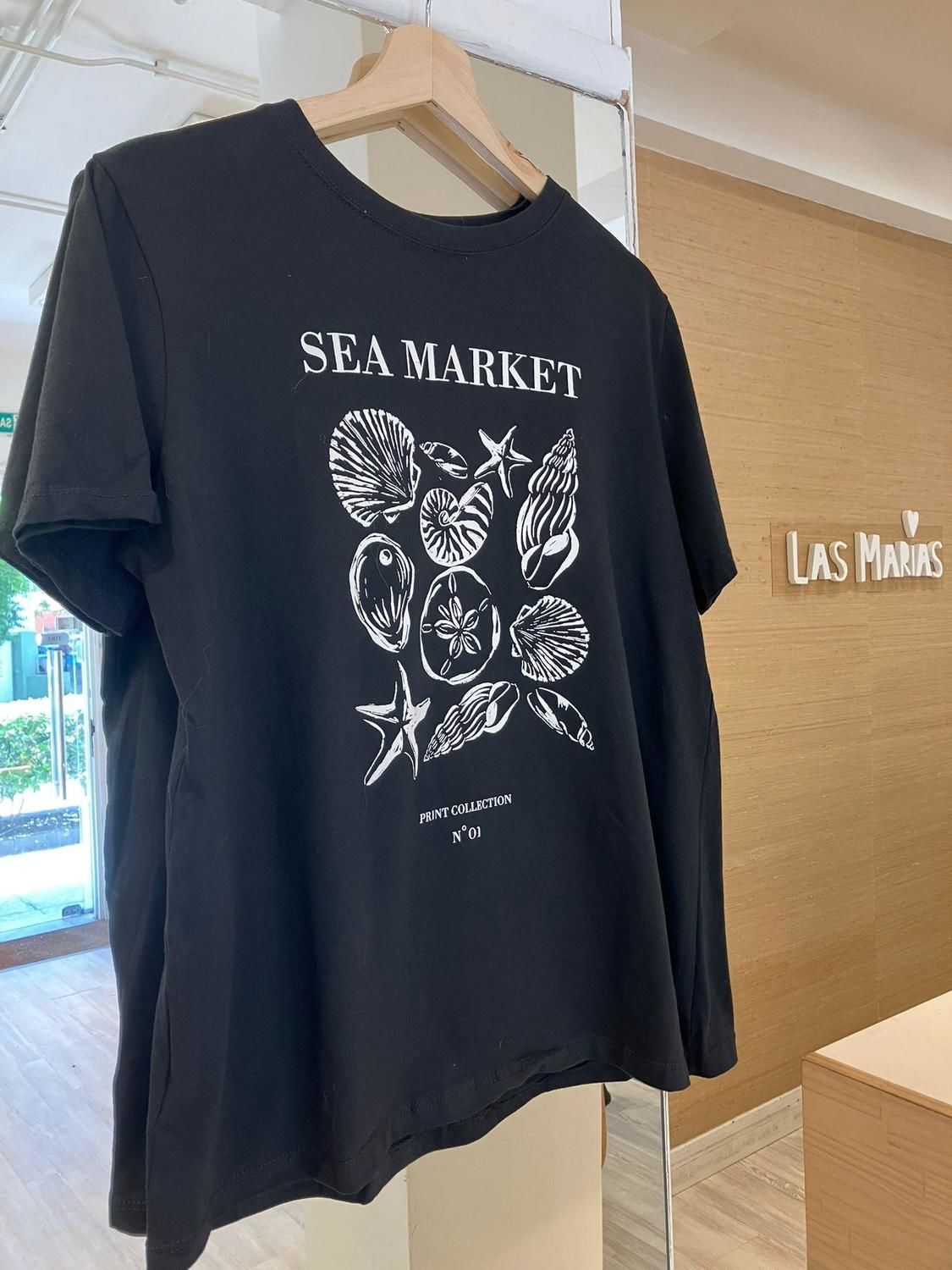 Remera SEA MARKET negro l/xl