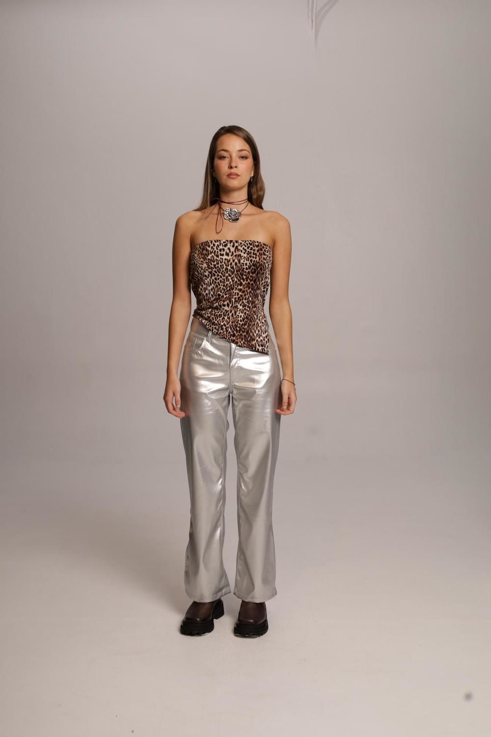 Pantalon Plata plateado 2