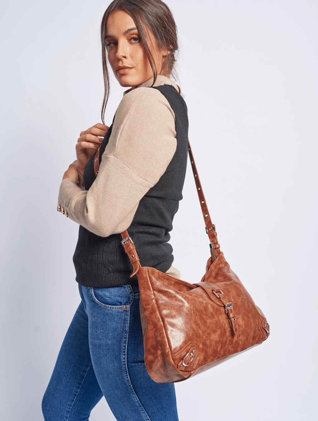 bolso cartera Romi cognac n/a