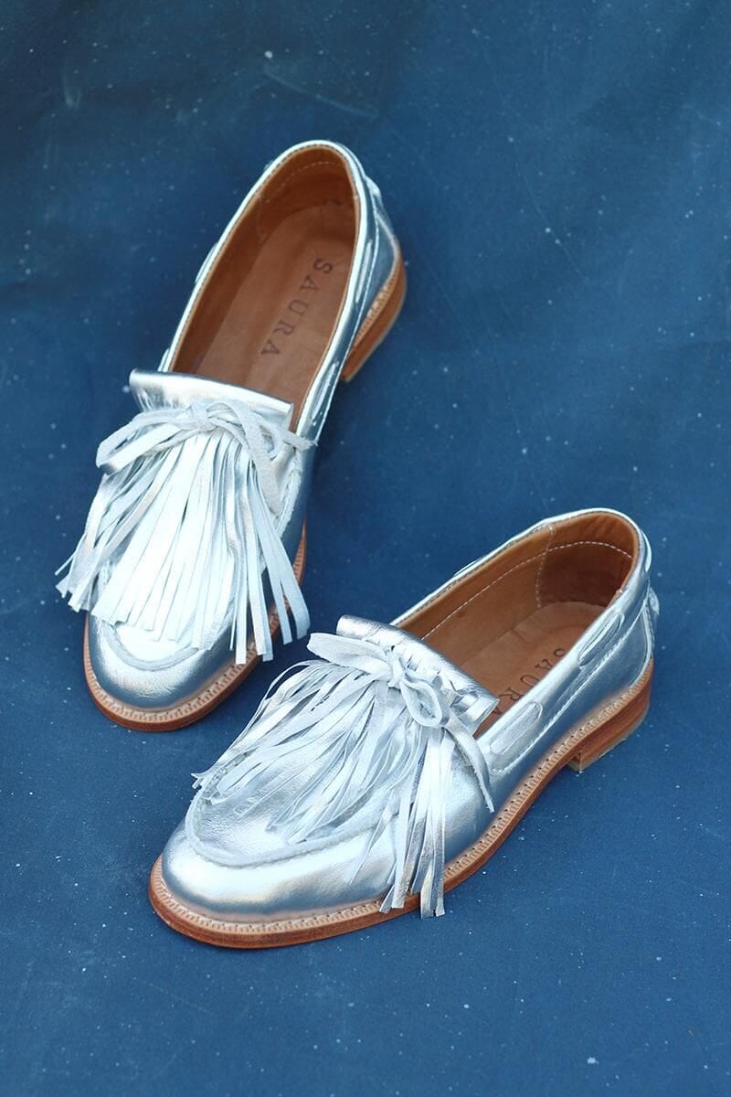 Mocasin Hendrix plateado 36