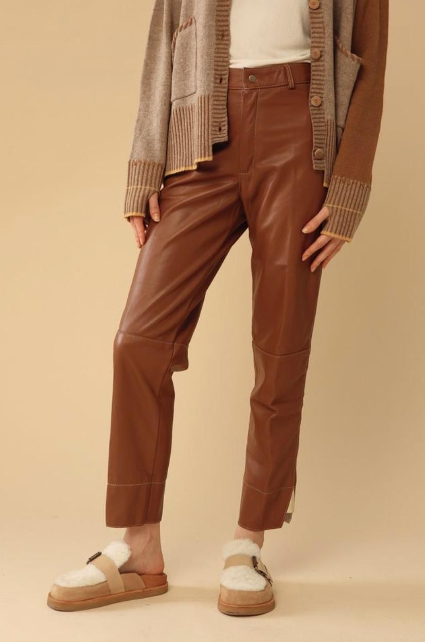 Pantalón Avai Couro camel xs