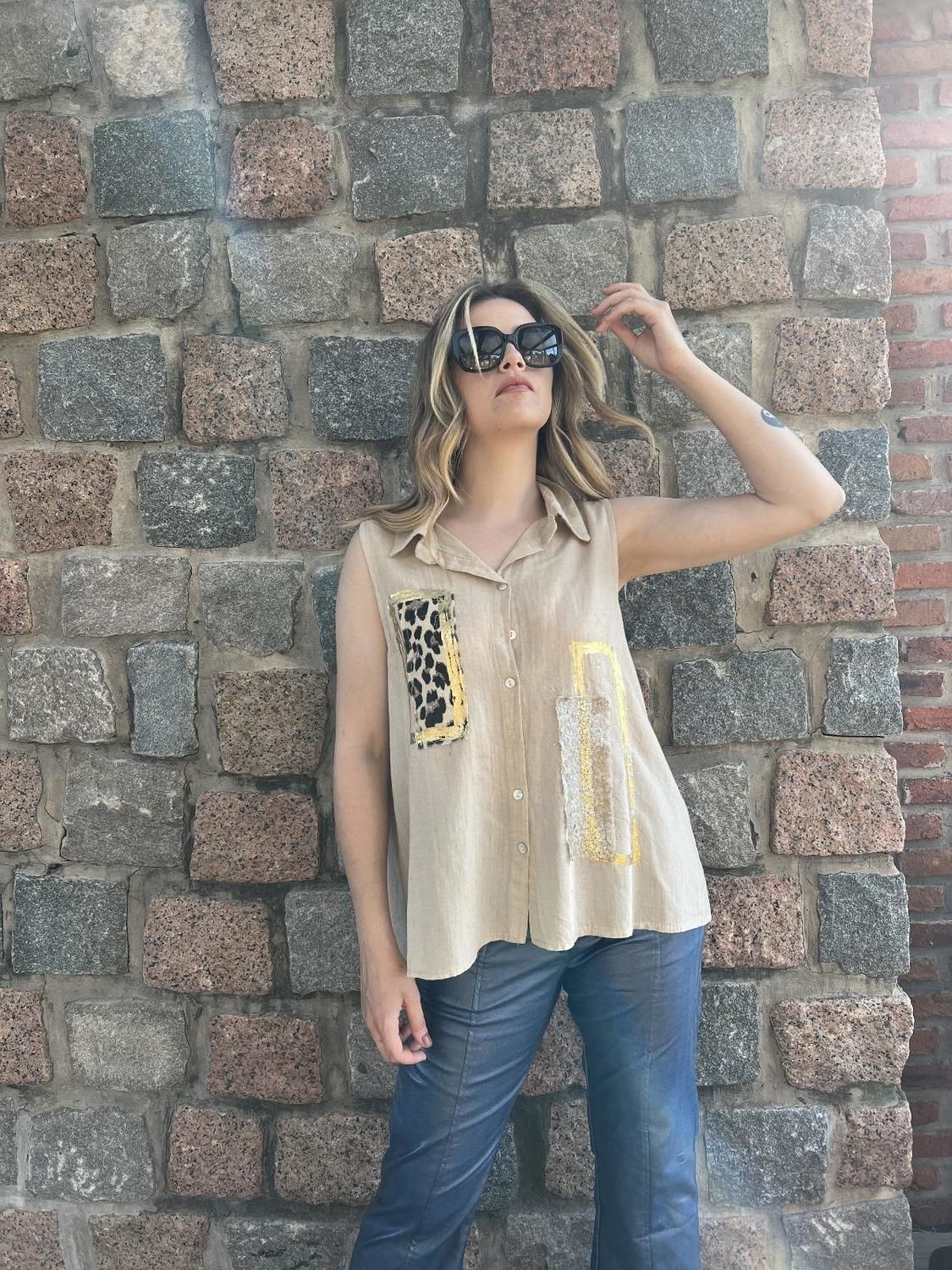 Remera Animal Beige beige talle unico